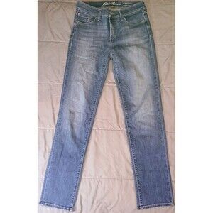 Eddie Bauer Jeans Women 6 Blue Denim Slightly Curvy Slim Straight Leg Stretch